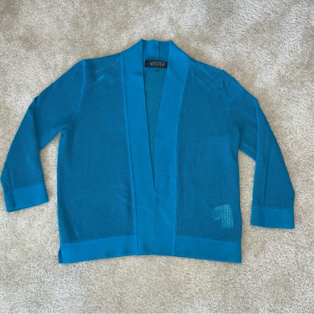 Kasper open 3/4 sleeve cardigan